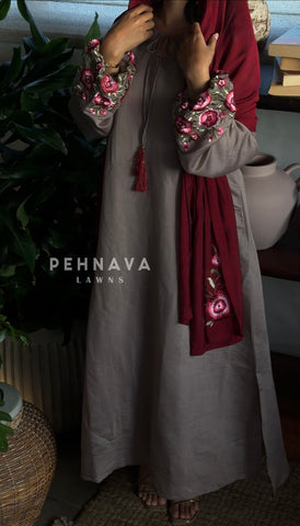 Floral Embroidered Tunic Set