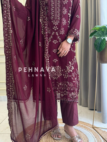 Heavy Embroidered Georgette Stylish Salwar