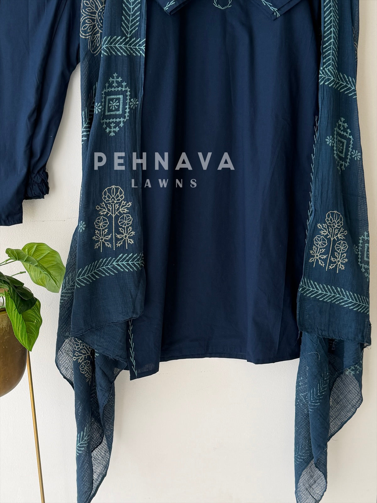 Minimal Embroidered Cotton Set-1304