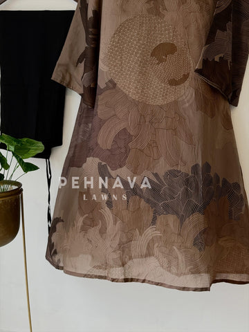 Printed Organza Ensemble Suit-4201