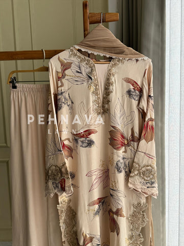 Floral Embroidery Kurtha set - Pehnava Lawns