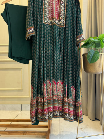 Premium Pure Crepe Anarkali suit