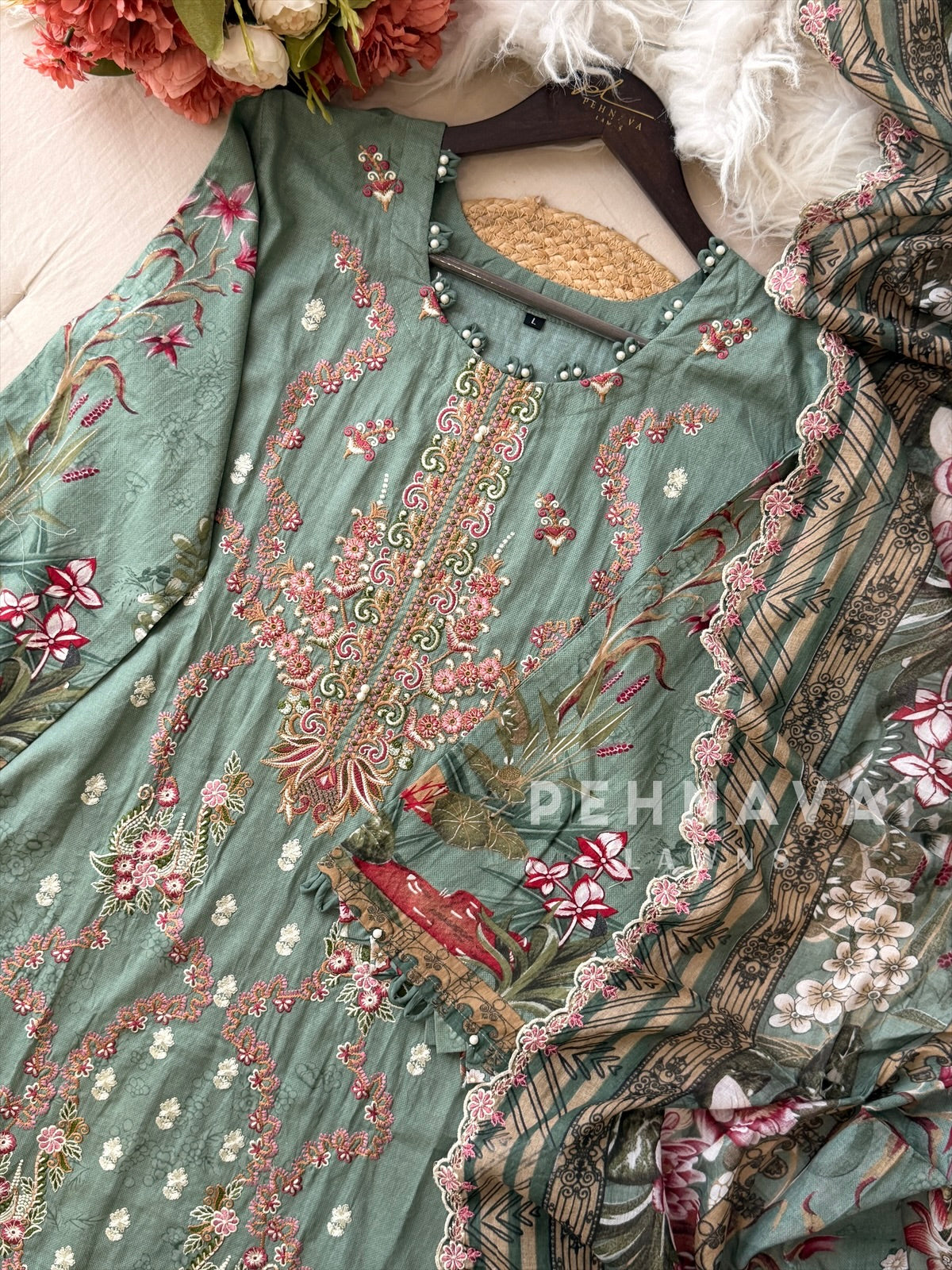 Printed Embroidered Ready to Wear Suit-2110