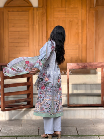 Signature Embroidered lawn Unstitched Suit 1520