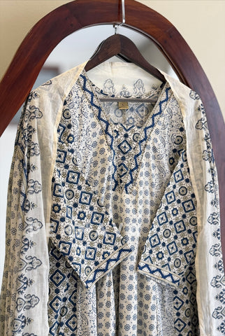Block Print Flared Suit Set 11081-84