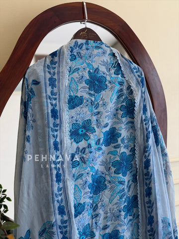 Floral Printed Unstitched Suit