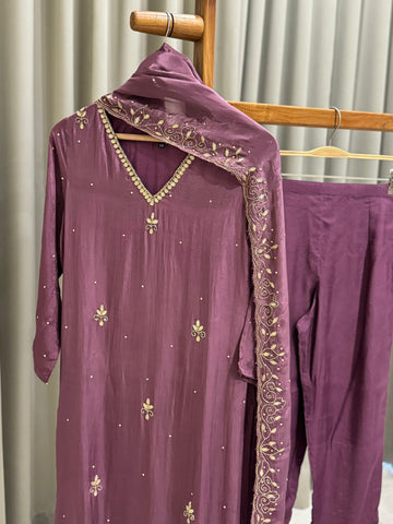 Premium Handworked Chin-non 3 piece Suit - Pehnava Lawns