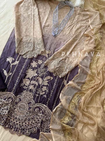 Cut work Unstitched Suit 1831 - Pehnava Lawns