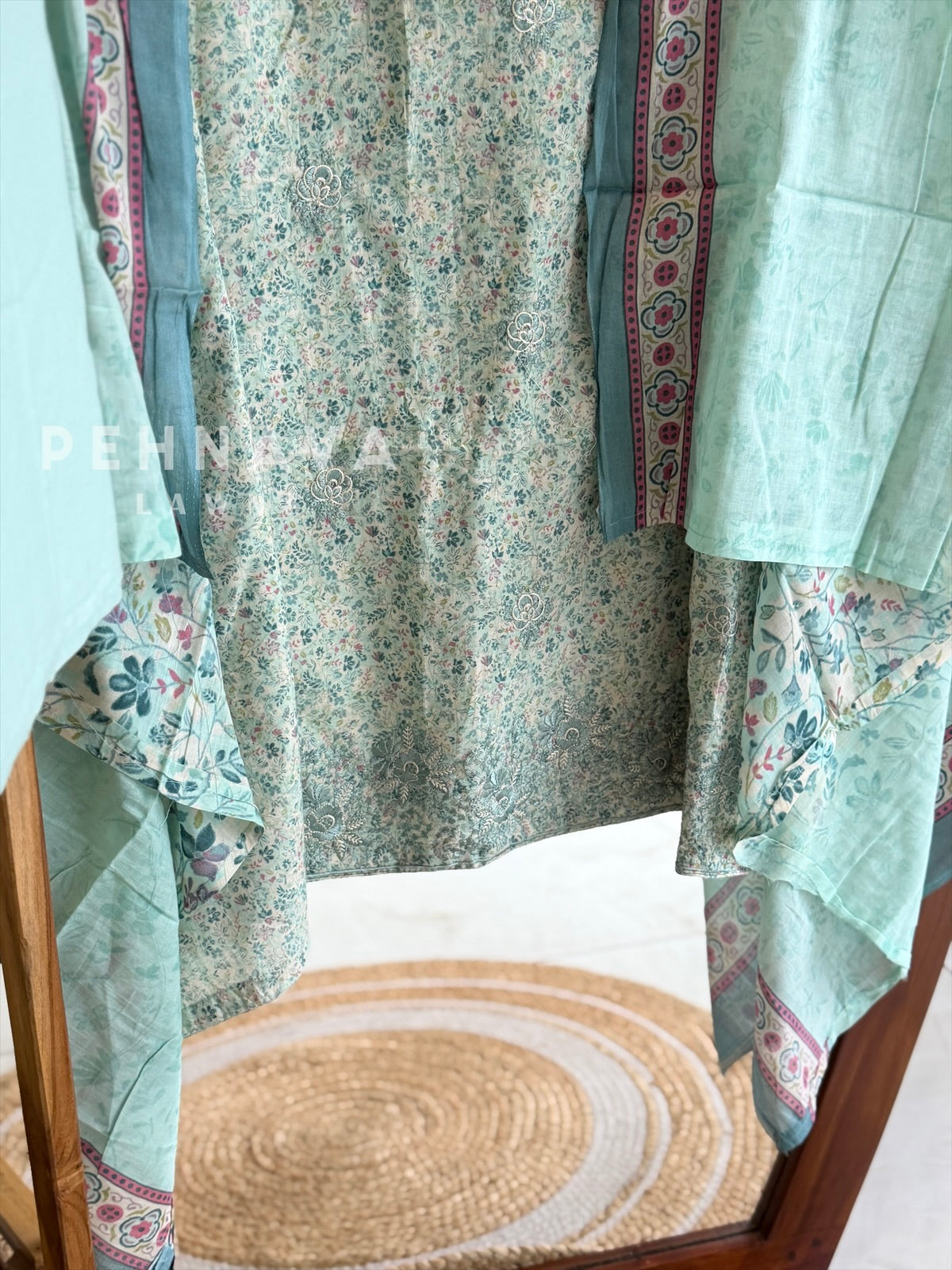 Floral Printed Unstitched Suit