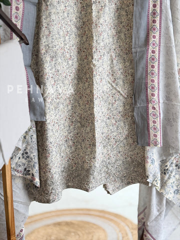 Floral Printed Unstitched Suit