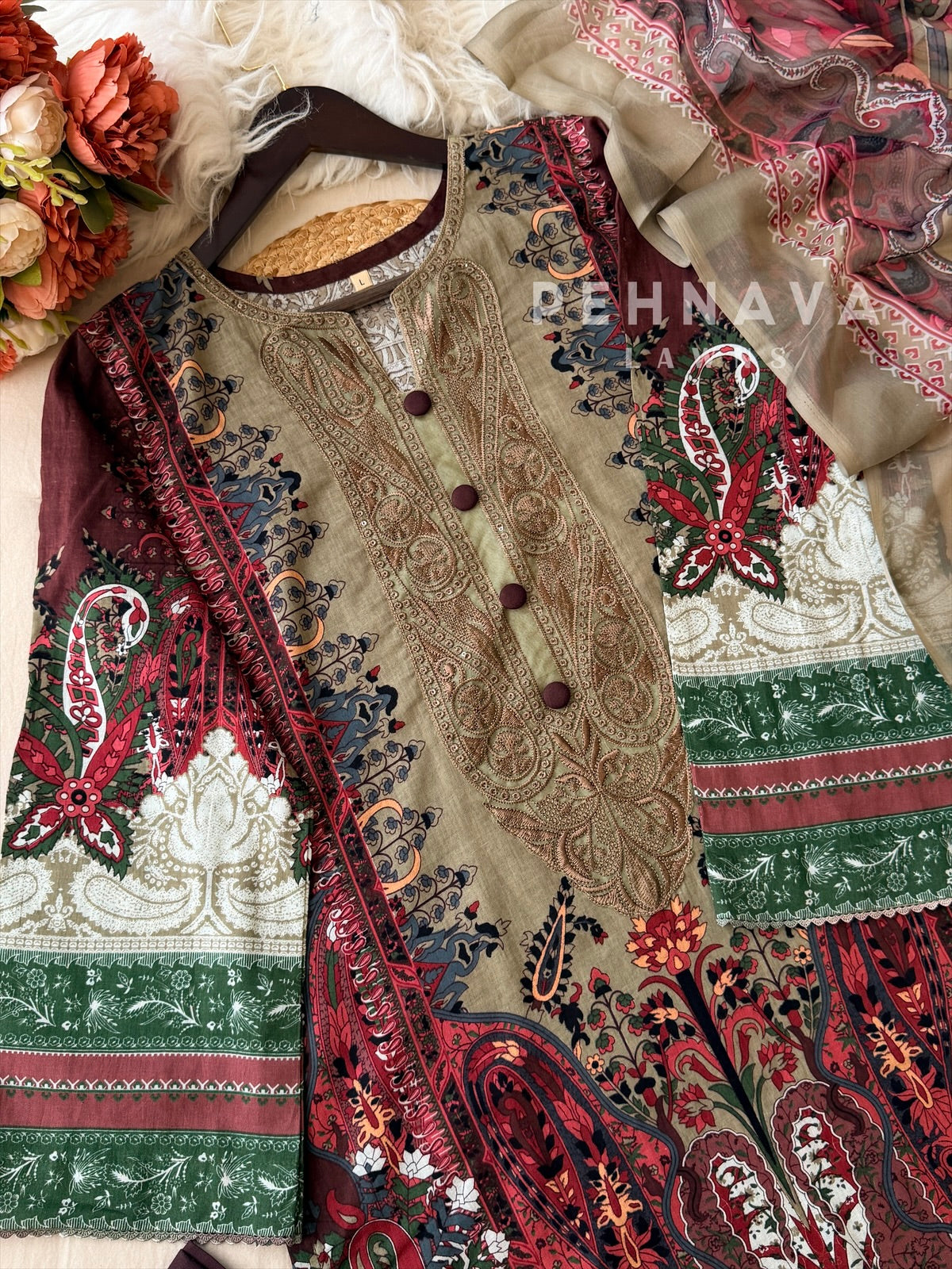 Printed Unstitched Suit-1751