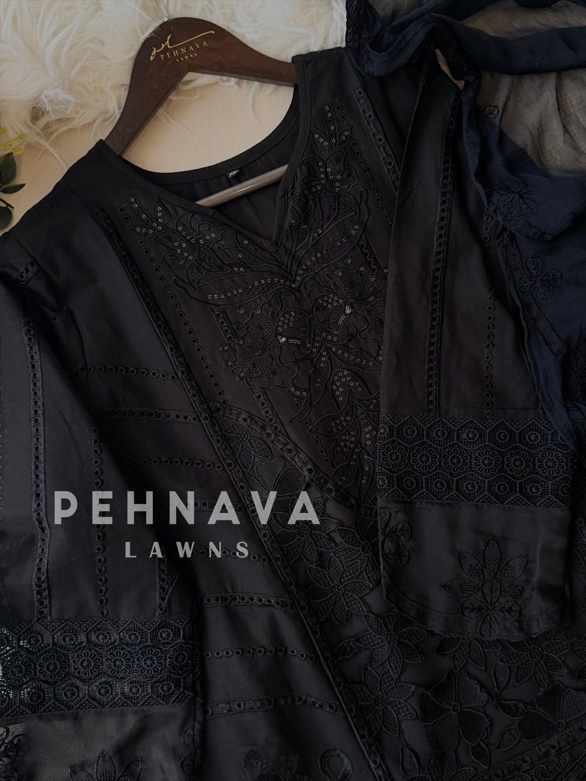 Cut Work Embroidered Suit (6-8 Days Delivery Time)