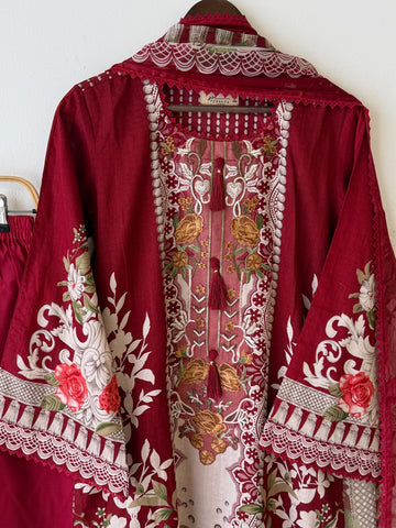 Signature Embroidered Unstitched Suit 1369A