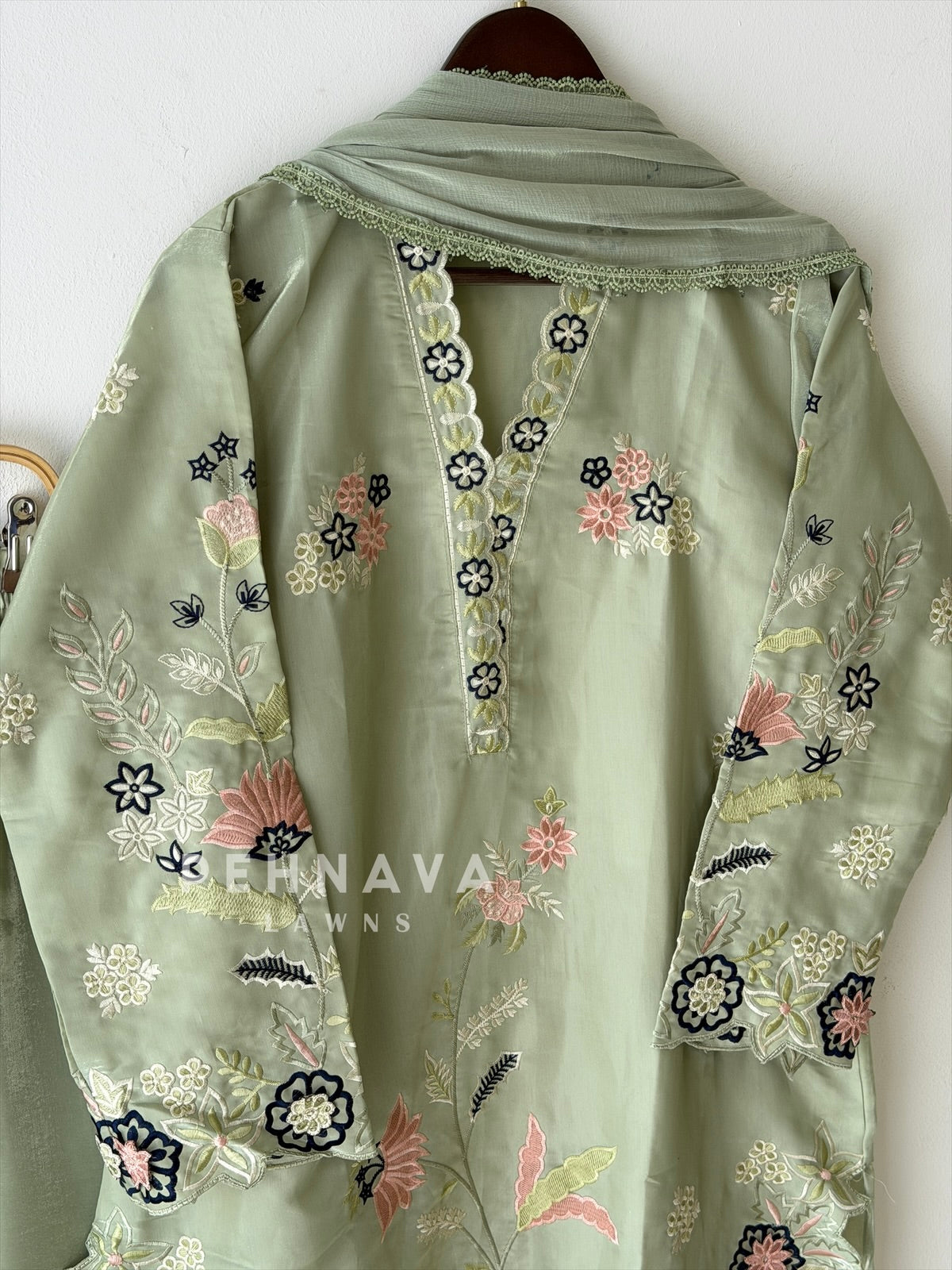 Floral Embroidered Three Piece Set LRC 373