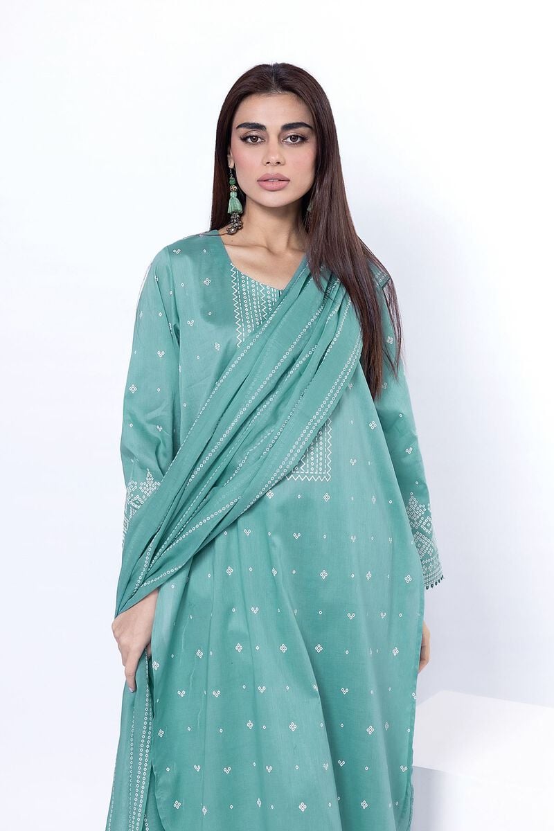 Khaadi Unstitched Printed Lawn suit-0123