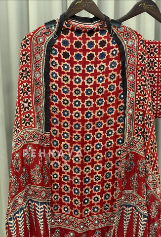 Ajrak Printed Unstitched Suit