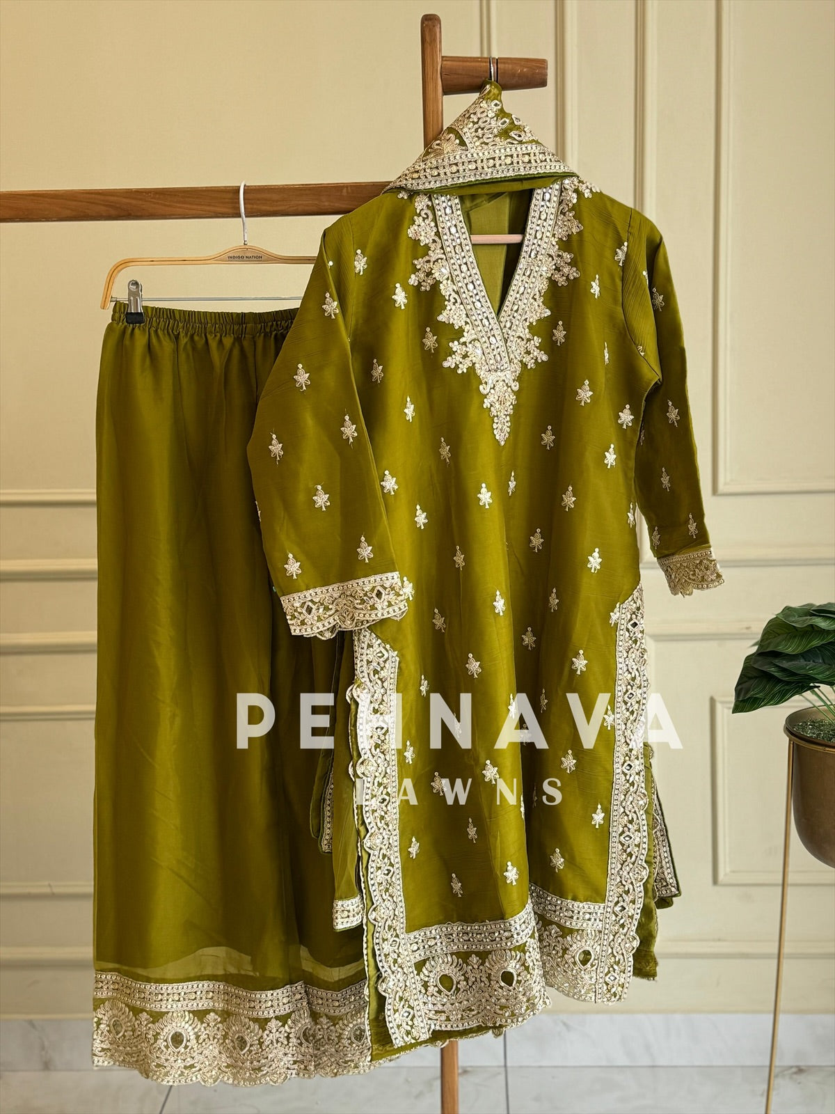 Stunning Chiffon Party Wear Suit-5277