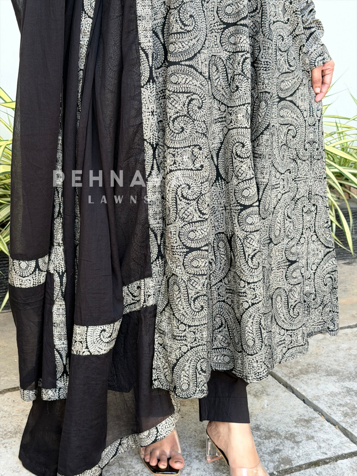 Paisley Printed Anarkali Suit