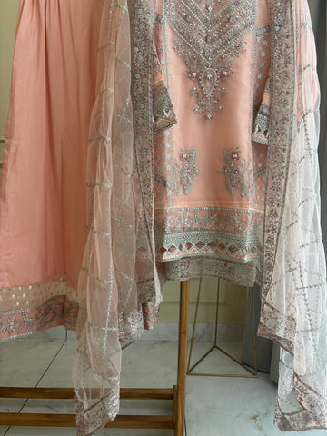 Organza Heavy Handworked Suit-5173