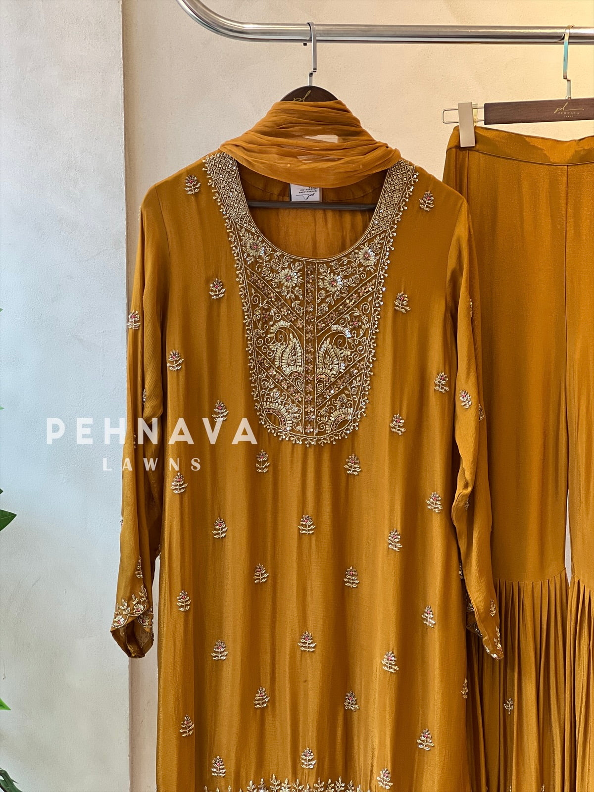 Premium hand worked sharara suit