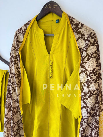 Front Panel Kurta Set with Dupatta