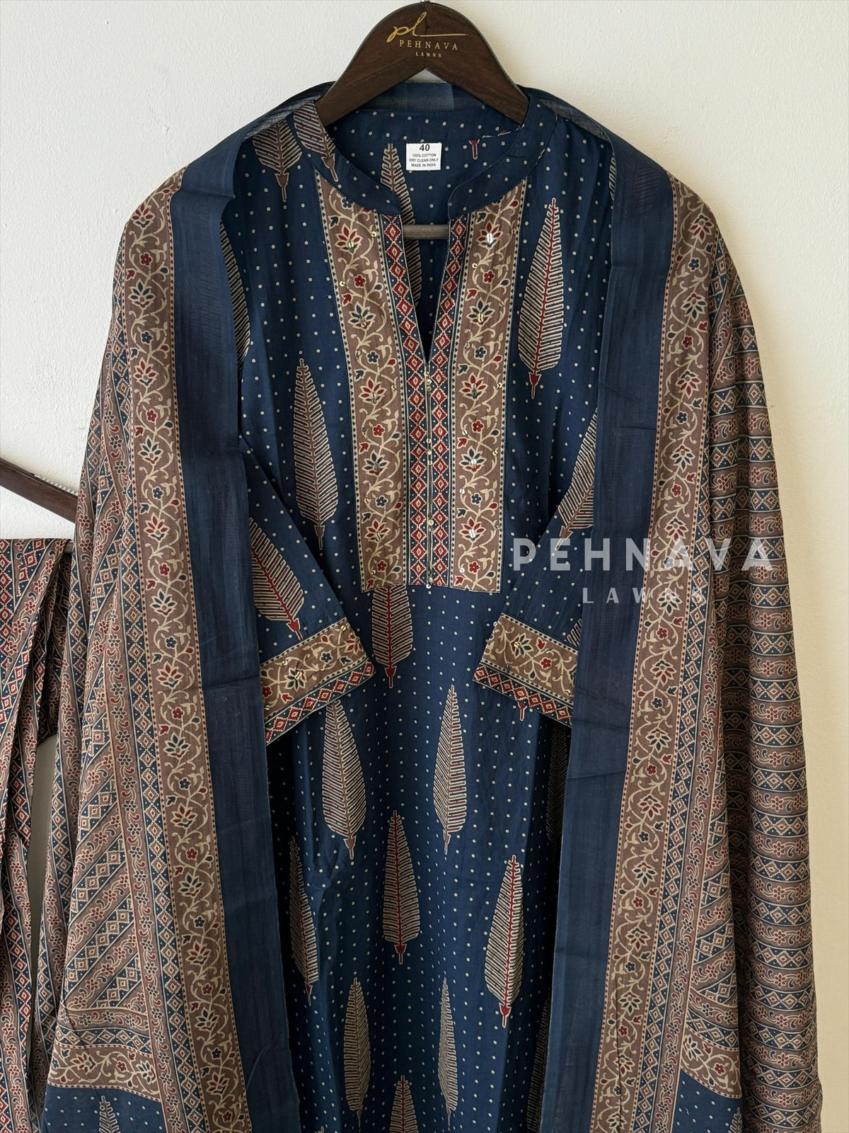 Classic Work Print Suit-No.11/3 - Pehnava Lawns