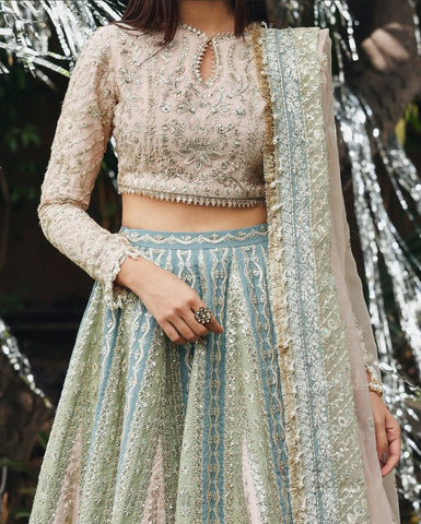 Premium Pastel Lehenga - PETALHOUR - Pehnava Lawns