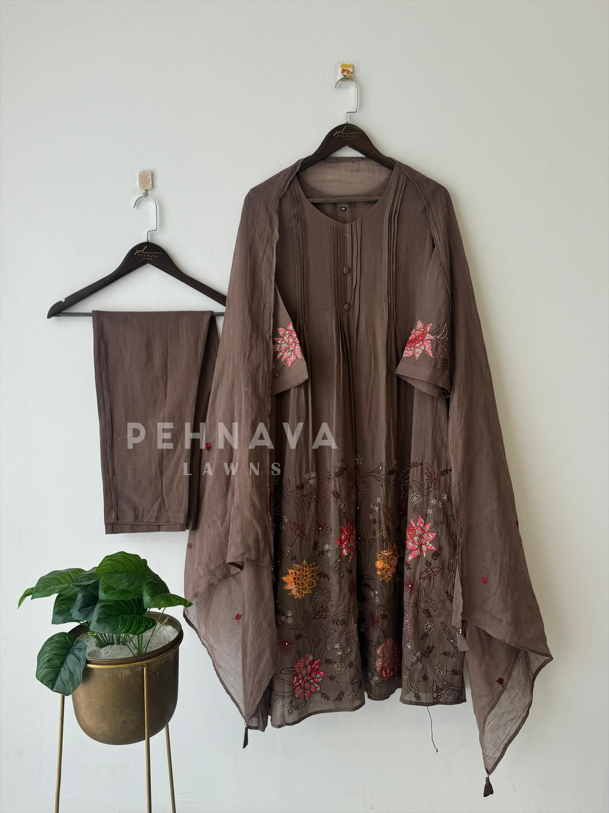 Embroidered Mulcotton Suit