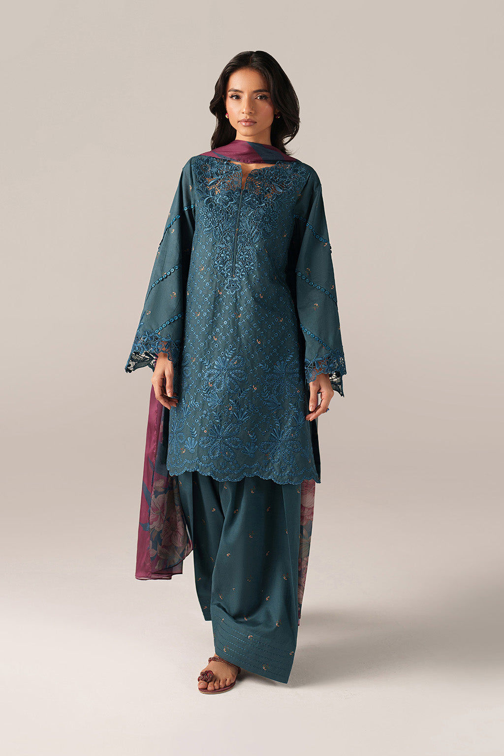 IZNIK Embroidered Printed Lawn SS-10 - Pehnava Lawns