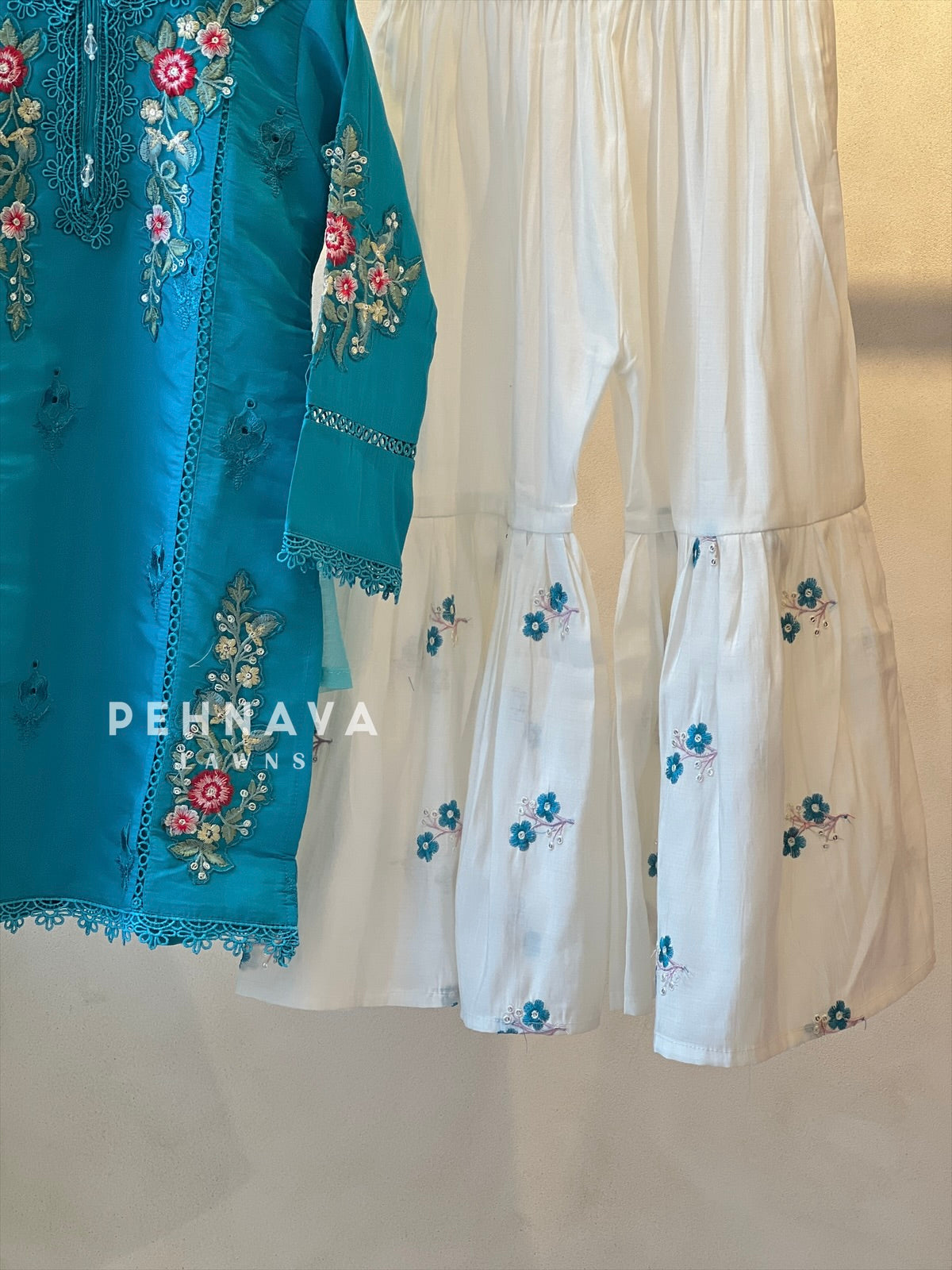 Kids sharara party wear -ready to wear-25-22 - Pehnava Lawns