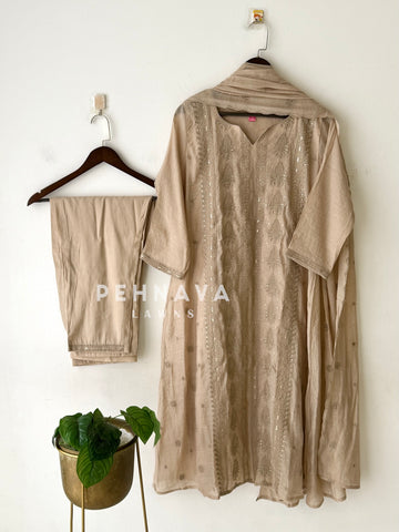 Embroidered Panel Imported Ensemble-13154