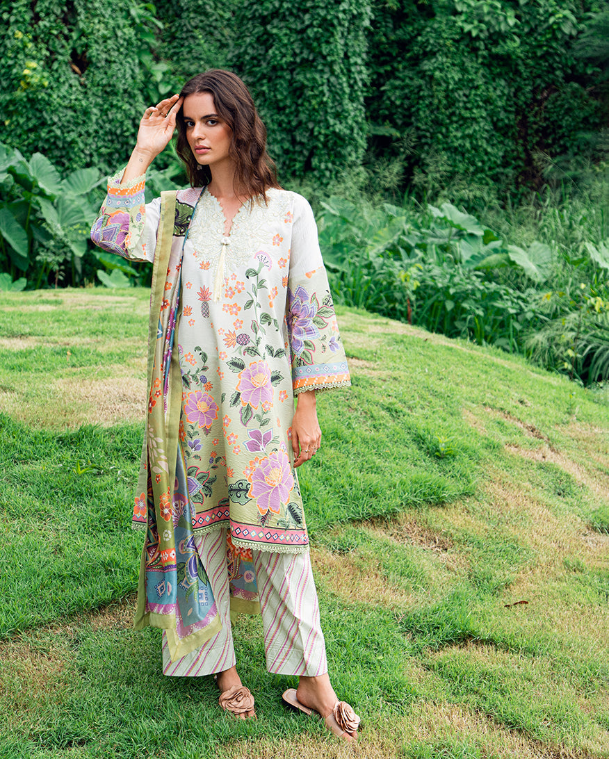 Printed Lawn Collection-MELON MUSE