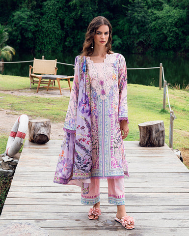 Printed Lawn Collection-LILAC DUST