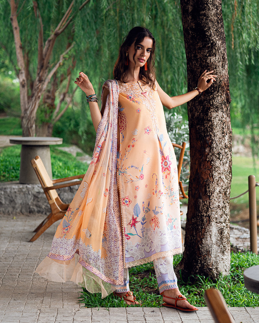 Printed Lawn Collection-CORAL WHIM