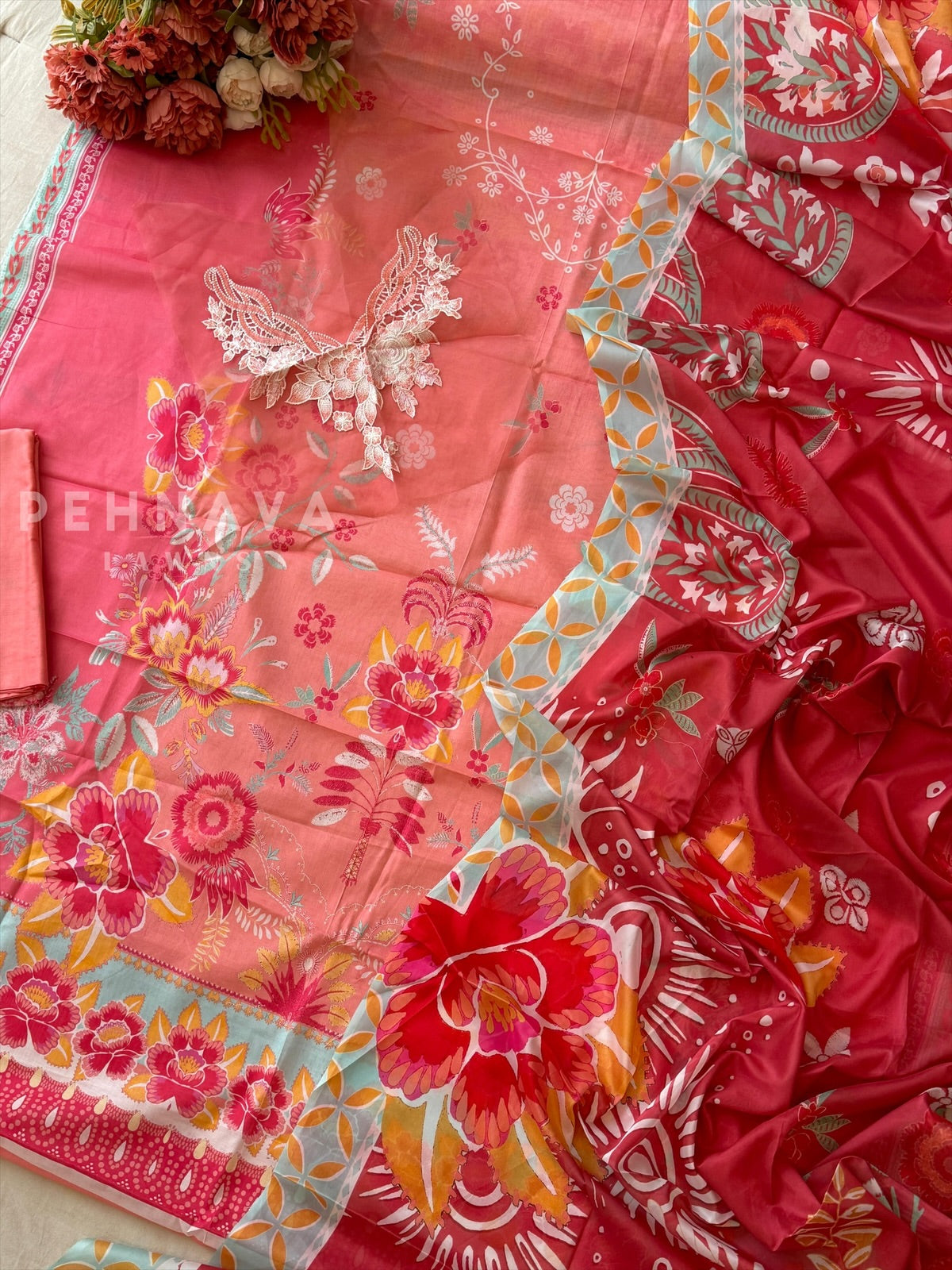 Printed Lawn Collection-Berry Glint