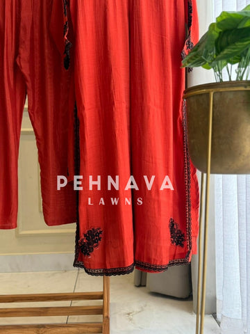 Premium Chanderi Three Piece Set