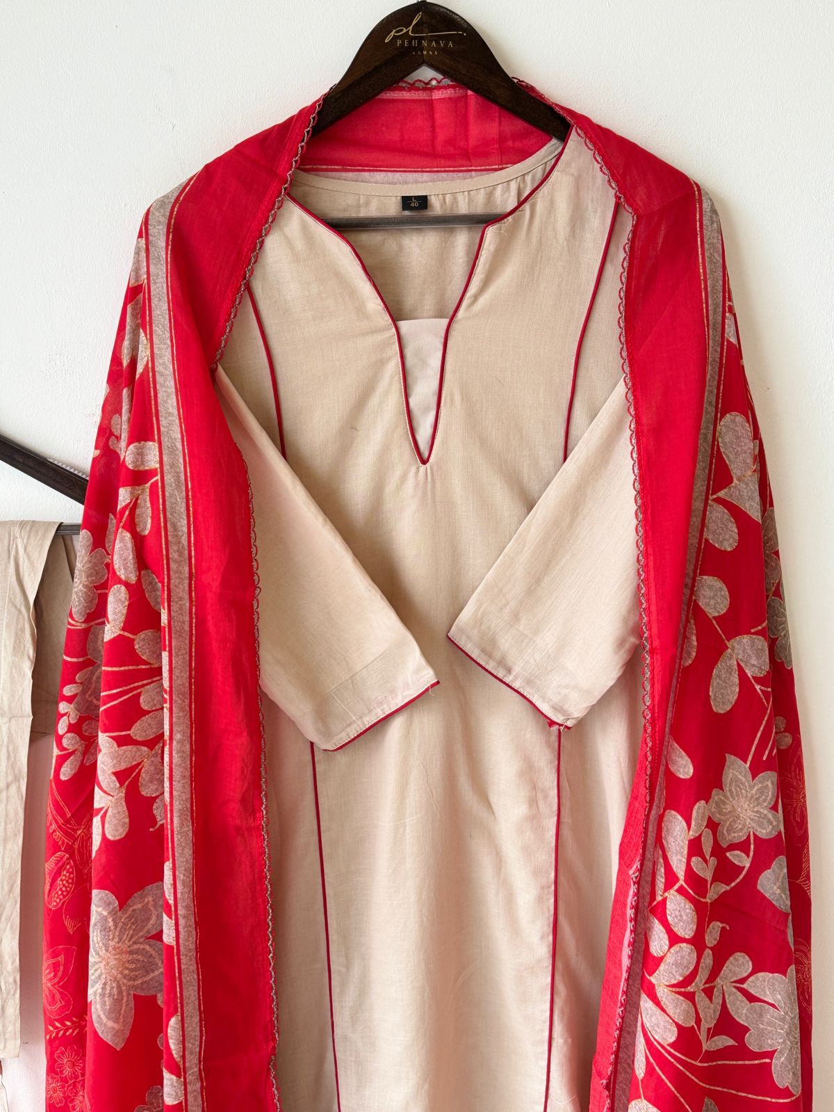 Cotton Flower Print Suit-No.3