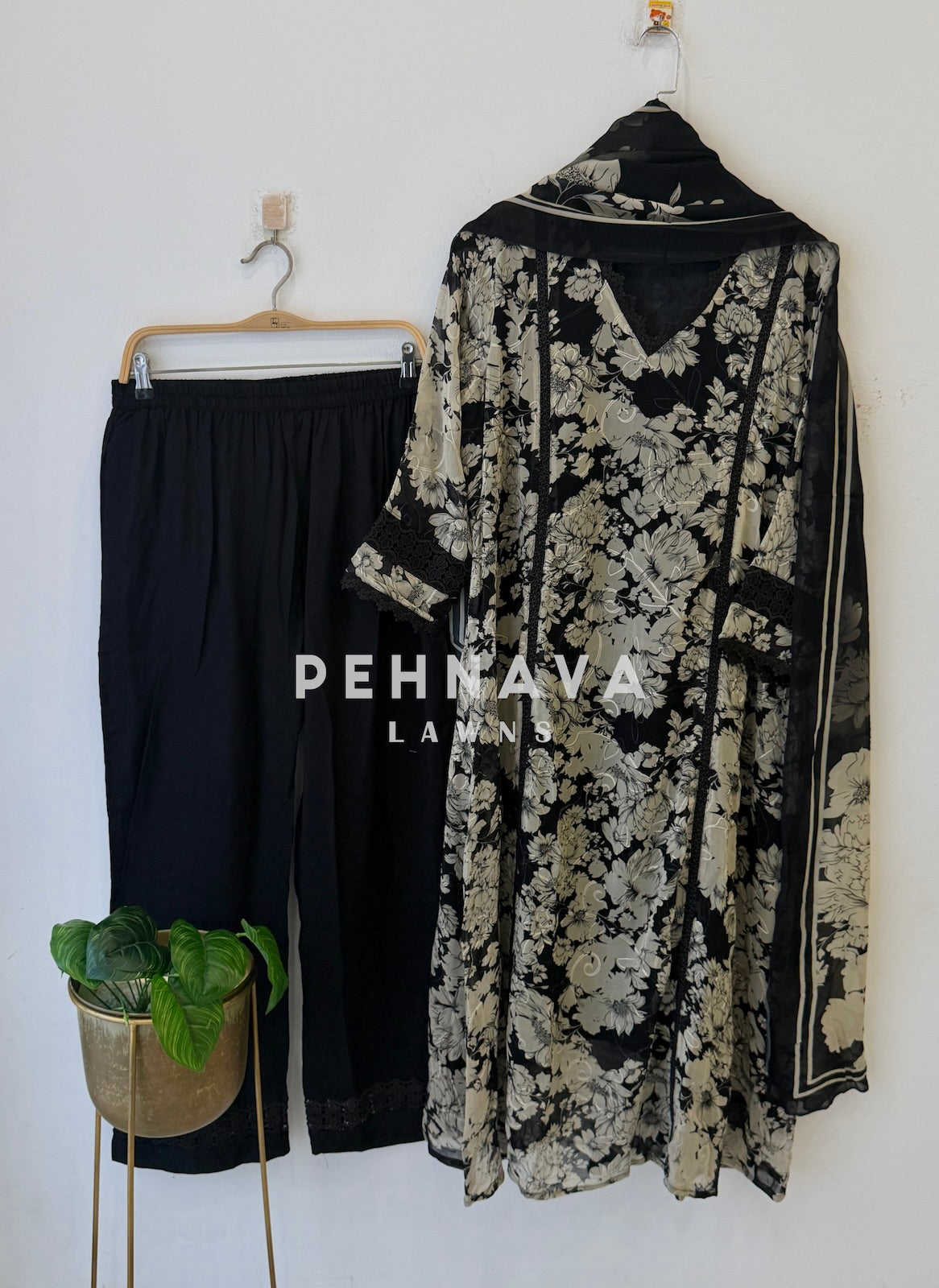 Floral Embroidered Stitched Suit-469