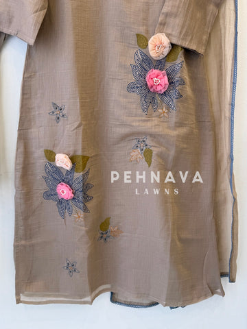 Floral Embroidered Suit Set-6575