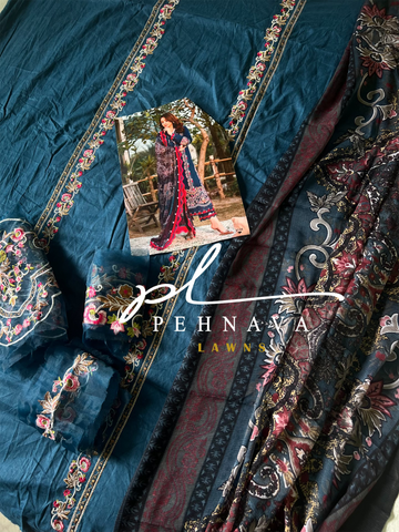 Ombre embroidered casual suit-3134 - Pehnava Lawns