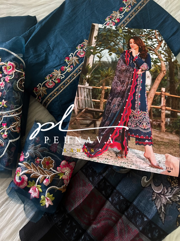 Ombre embroidered casual suit-3134 - Pehnava Lawns