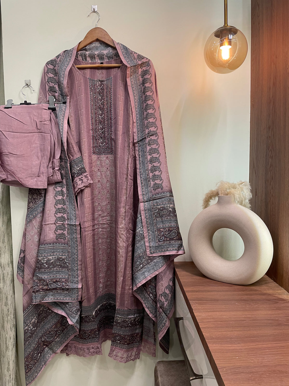 Georgette paki printed suit-6840 - Pehnava Lawns