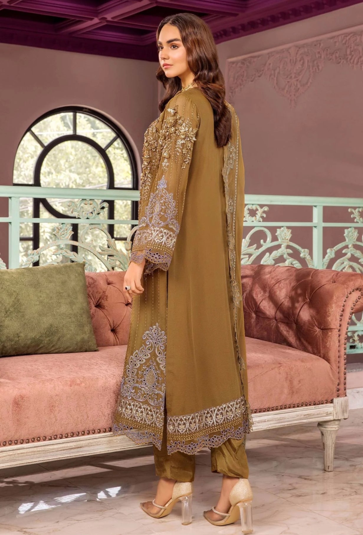 RONAK-E-MEHAL Semi-stitched Party wear Suit -006