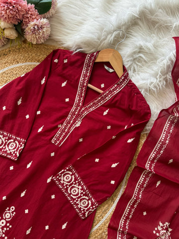 Pure  Cotton  A-line Kurti