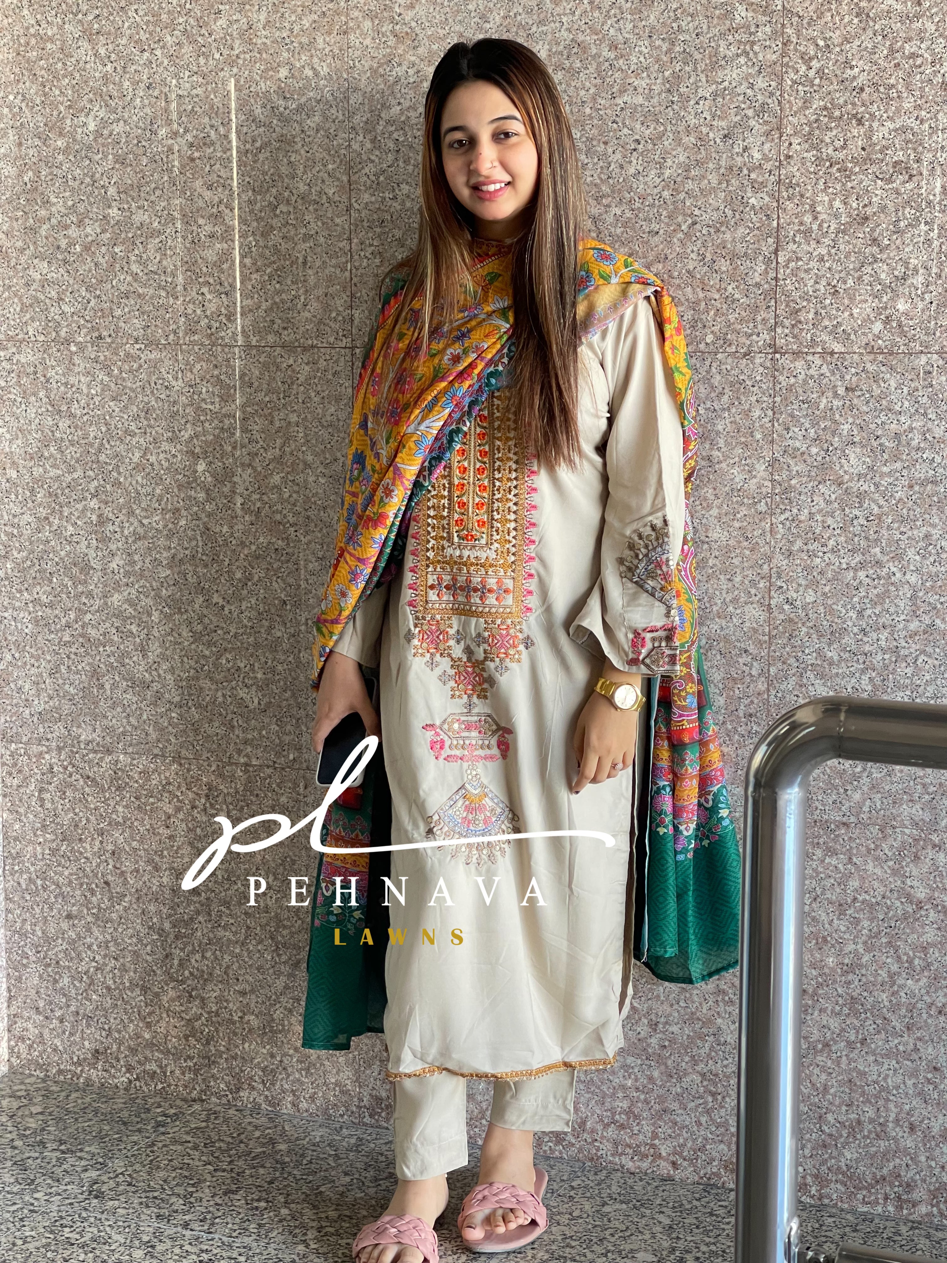Stunning rayon embroidered casual wear 2510